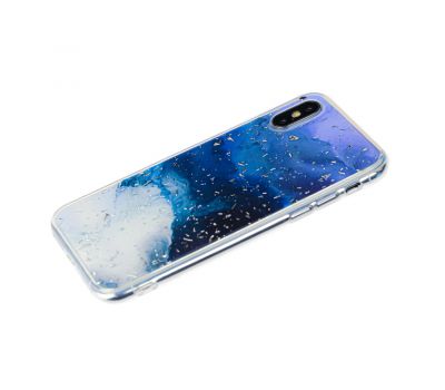 Чохол для iPhone X / Xs Galaxy синій 2426099