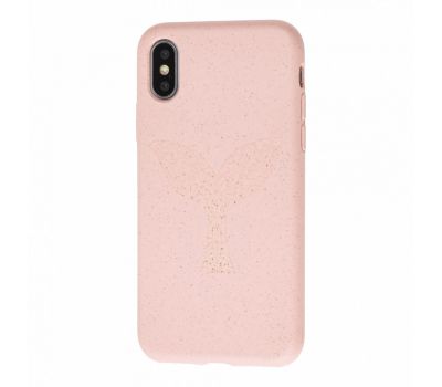 Чохол для iPhone X / Xs Eco-friendly nature "дерево" рожевий