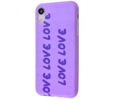 Чохол для iPhone Xr Glossy "Love" світло-фіолетовий