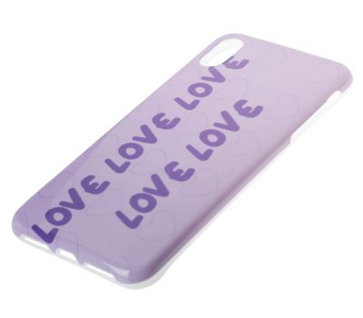 Чохол для iPhone Xr Glossy "Love" світло-фіолетовий 2428470