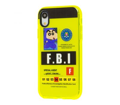 Чохол для iPhone Xr Neon print FBI