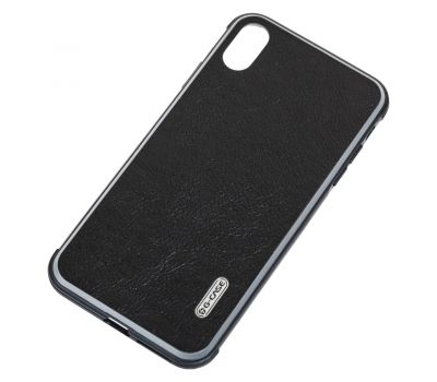Чохол для iPhone Xr G-Case Monte Carlo "шкіра" чорний 2428384