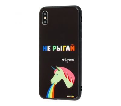 Чохол для iPhone Xs Max Puzzo glass не ригай