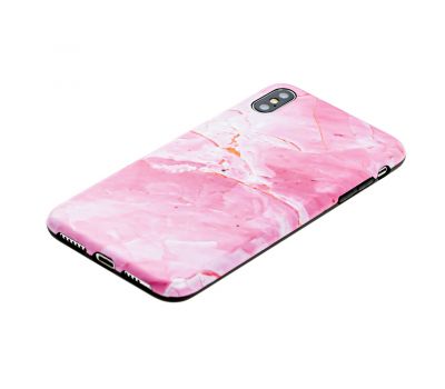 Чохол для iPhone Xs Max IMD рожевий мармур 2429800