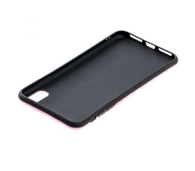 Чохол для iPhone Xs Max IMD рожевий мармур 2429801