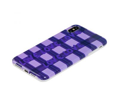 Чохол для iPhone Xs Max Violet glossy "Love" фіолетовий 2429898