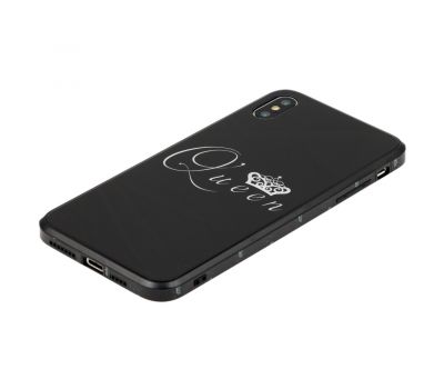 Чохол для iPhone Xs Max HQ glass "Королева 01" чорний 2429229