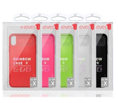 Чохол для iPhone Xs Max X-Level Rainbow рожевий 2429518