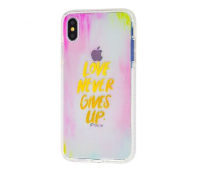 Чохол для iPhone Xs Max силікон Tech 21 "love never gives up"