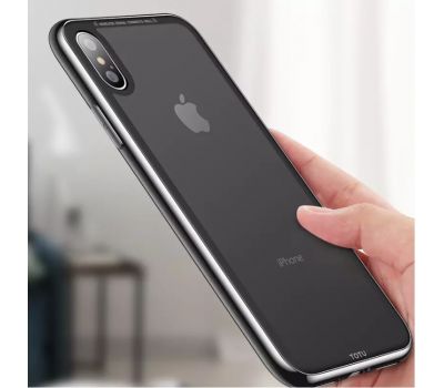 Чохол для iPhone Xs Max Style electroplating чорно сірий 2430775