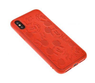 Чохол для iPhone Xs Max Mickey Mouse leather червоний 2430603