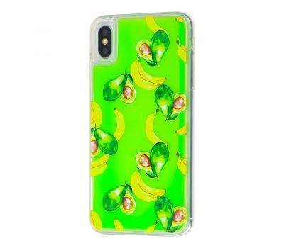 Чохол для iPhone Xs Max "Neon пісок" авокадо-банан