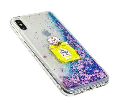 Чохол для iPhone Xs Max блискітки вода "духи №5" 2430056