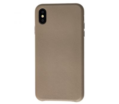 Чохол для iPhone Xs Max Leather Case (Leather) темно-сірий