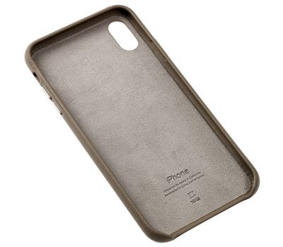 Чохол для iPhone Xs Max Leather Case (Leather) темно-сірий 2430518