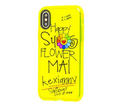 Чохол для iPhone Xs Max Neon print happy