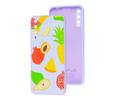 Чохол для Huawei P Smart S Wave Fancy summer fruits / light purple