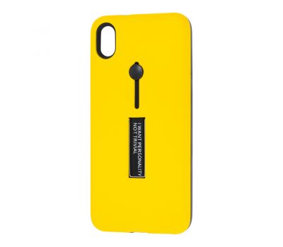 Чохол для Huawei Y5 2019 Kickstand жовтий