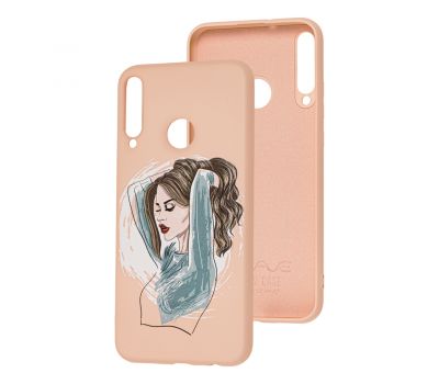 Чохол для Huawei P40 Lite E Wave Fancy red lips girl / pink sand