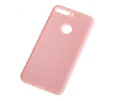 Чохол для Huawei Y7 Prime 2018 Silicone cover рожевий 2433453
