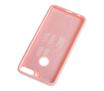 Чохол для Huawei Y7 Prime 2018 Silicone cover рожевий 2433454