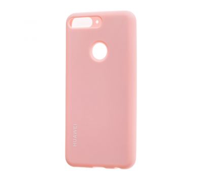 Чохол для Huawei Y7 Prime 2018 Silicone cover рожевий