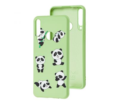 Чохол для Huawei Y6p Wave Fancy lovely panda / mint gum