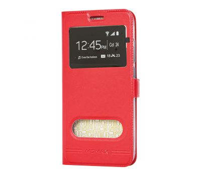 Чохол книжка для Xiaomi Mi Play Momax із двома вікнами червоний