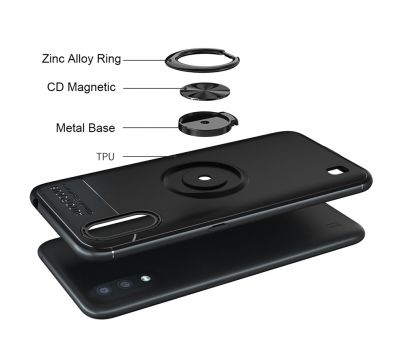 Чохол для Samsung Galaxy A01 (A015) Deen під магнітний тримач чорний / червоний 2436299