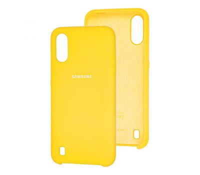 Чохол для Samsung Galaxy A01 (A015) Silky Soft Touch жовтий