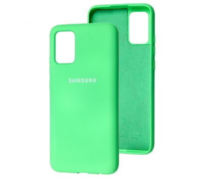 Чохол для Samsung Galaxy A02s (A025) Silicone Full м'ятно-зелений