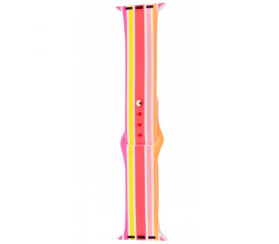 Ремінець Sport Band для Apple Watch 42mm / 44mm pink yellow lines 2438438