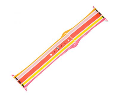 Ремінець Sport Band для Apple Watch 42mm / 44mm pink yellow lines 2438439