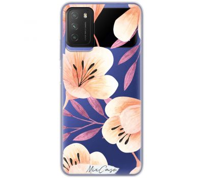 Чохол для Xiaomi Poco M3 Mixcase квіти дизайн 3
