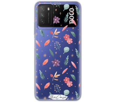 Чохол для Xiaomi Poco M3 Mixcase квіти 1