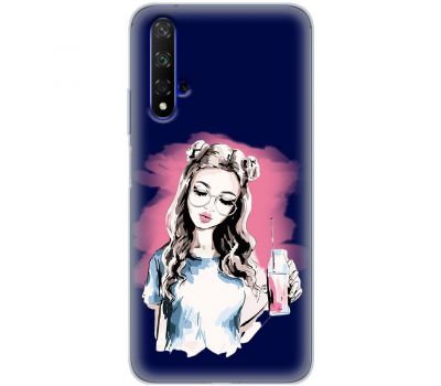 Чохол для Huawei Honor 20 / Nova 5T Mixcase дівчина в окулярах