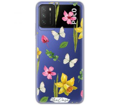 Чохол для Xiaomi Poco M3 Mixcase квіти дизайн 5