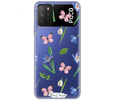 Чохол для Xiaomi Poco M3 Mixcase квіти дизайн 6