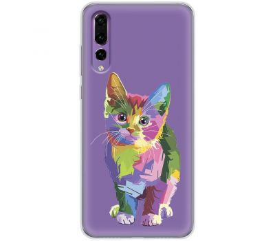 Чохол для Huawei P20 Pro Mixcase кольоровий котик