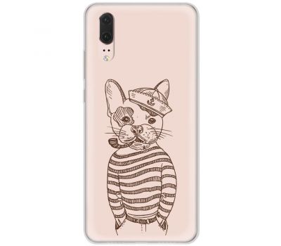 Чохол для Huawei P20 Mixcase кіт моряк