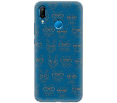 Чохол для Huawei P20 Lite Mixcase кіт в окулярах