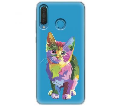 Чохол для Huawei P30 Lite Mixcase кольоровий котик