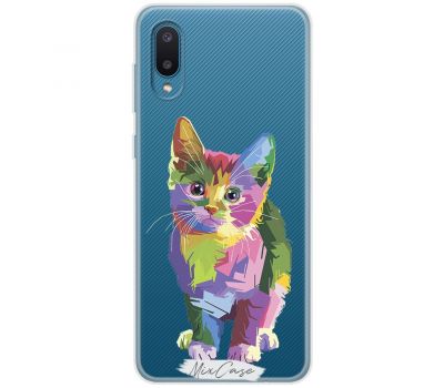 Чохол для Samsung Galaxy A02 (A022) Mixcase кольоровий котик
