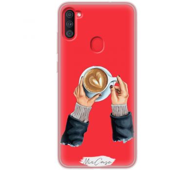 Чохол для Samsung Galaxy A11 / M11 Mixcase кава з серцем