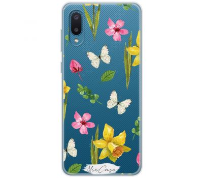 Чохол для Samsung Galaxy A02 (A022) Mixcase весняні квіти 2