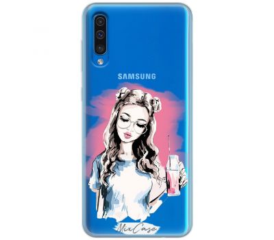 Чохол для Samsung Galaxy A50/A50S/A30S Mixcase дівчина в окулярах