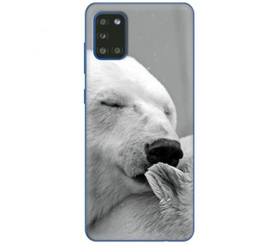Чохол для Samsung Galaxy A31 (A315) Mixcase білий ведмідь