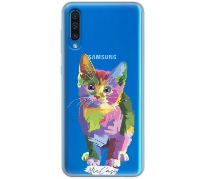 Чохол для Samsung Galaxy A50 (A505) Mixcase кольоровий котик