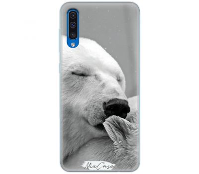 Чохол для Samsung Galaxy A50 (A505) Mixcase білий ведмідь