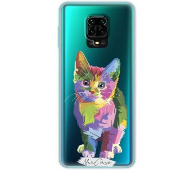 Чохол для Xiaomi Redmi Note 9S/9 Pro Mixcase кольоровий котик